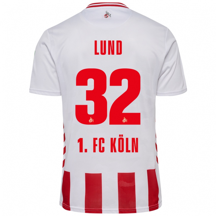 נשים כריסטופר לונד #32 לבן אדום ג'רזי ביתית 2025/26 חולצה קצרה