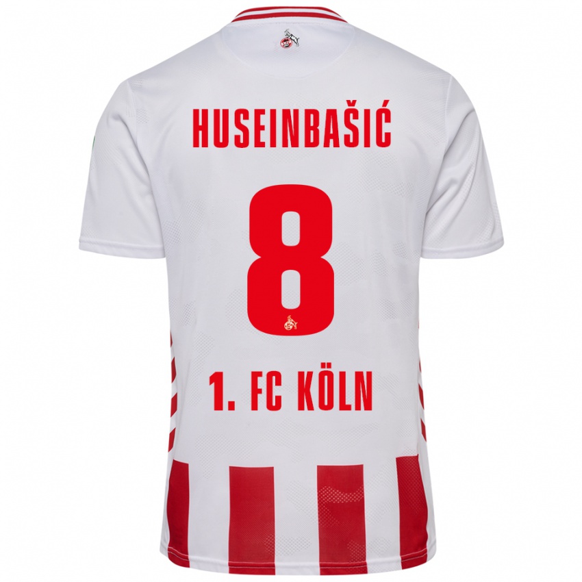 נשים דניס חוסיינבאשיץ' #8 לבן אדום ג'רזי ביתית 2025/26 חולצה קצרה