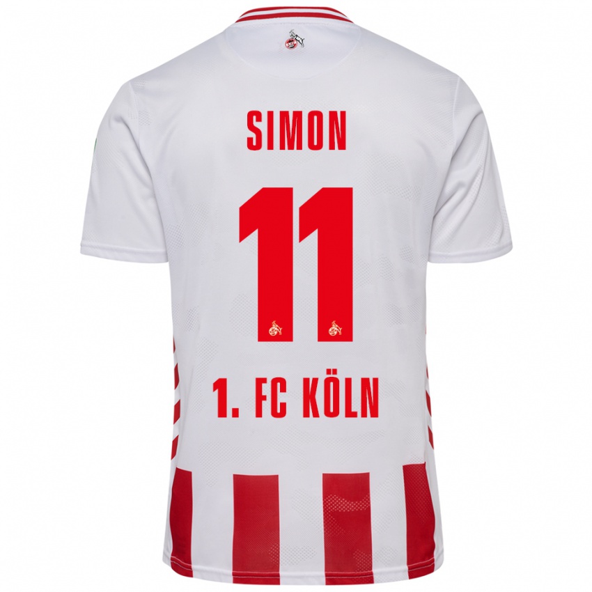 נשים Josias Simon #11 לבן אדום ג'רזי ביתית 2025/26 חולצה קצרה