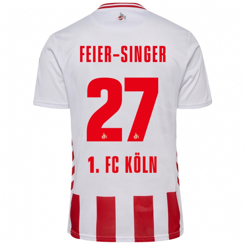 נשים Laura Feier­singer #27 לבן אדום ג'רזי ביתית 2025/26 חולצה קצרה