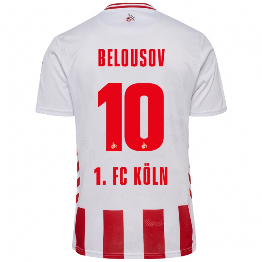 נשים Artem Belousov #10 לבן אדום ג'רזי ביתית 2025/26 חולצה קצרה