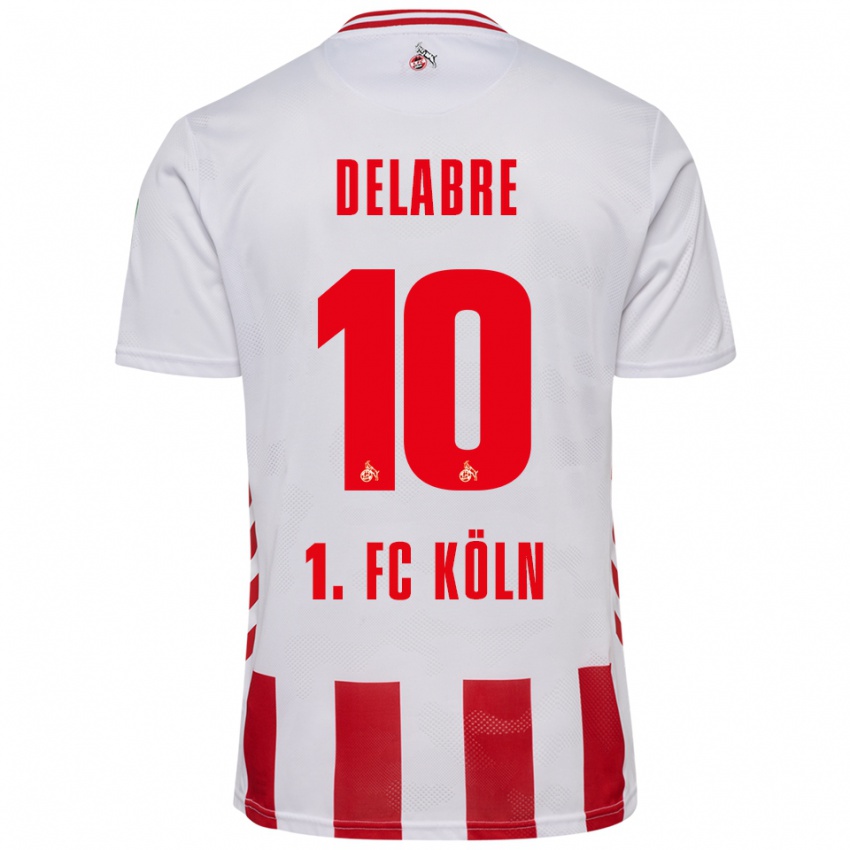 נשים אמלי דלאבר #10 לבן אדום ג'רזי ביתית 2025/26 חולצה קצרה