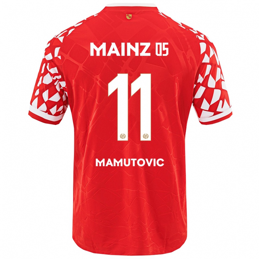 נשים דוד ממוטוביק #11 אדום לבן ג'רזי ביתית 2025/26 חולצה קצרה