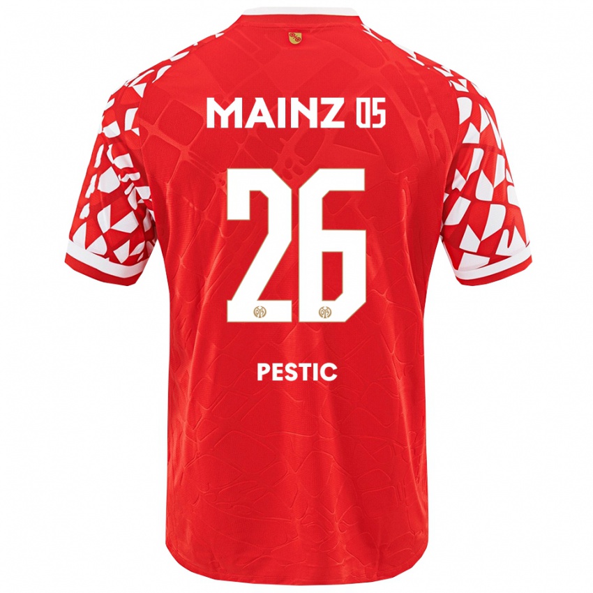 נשים דומיניק פשטיץ׳ #26 אדום לבן ג'רזי ביתית 2025/26 חולצה קצרה