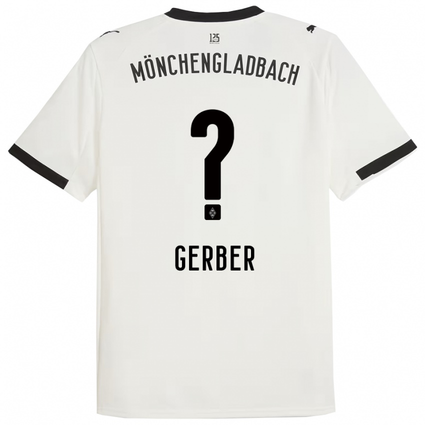 נשים Sophia Gerber #0 לבן שחור ג'רזי ביתית 2025/26 חולצה קצרה
