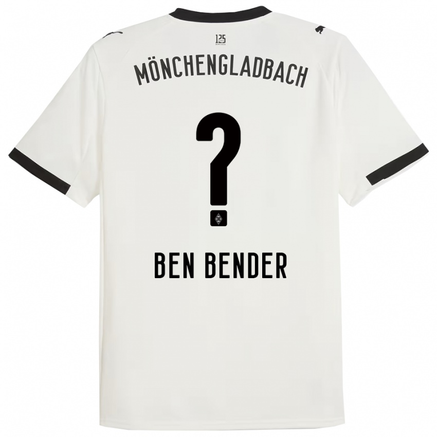 נשים בן בנדר #0 לבן שחור ג'רזי ביתית 2025/26 חולצה קצרה