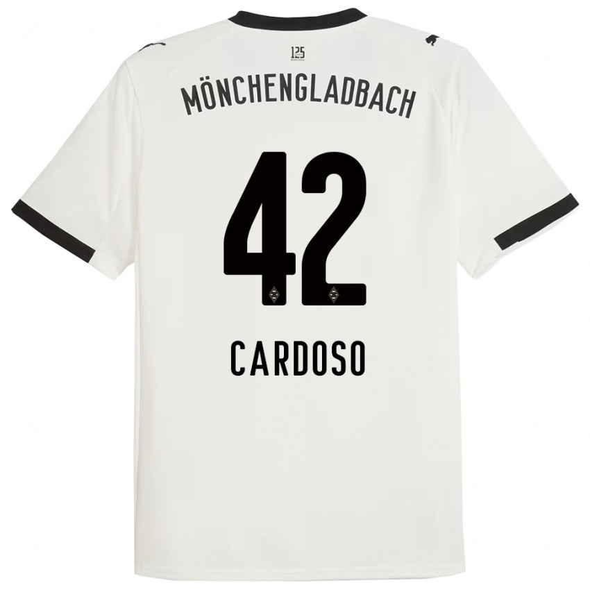 נשים טיאגו פריירה קרדוסו #42 לבן שחור ג'רזי ביתית 2025/26 חולצה קצרה נשים טיאגו פריירה קרדוסו #42 לבן שחור ג'רזי ביתית 2025/26 חולצה קצרה