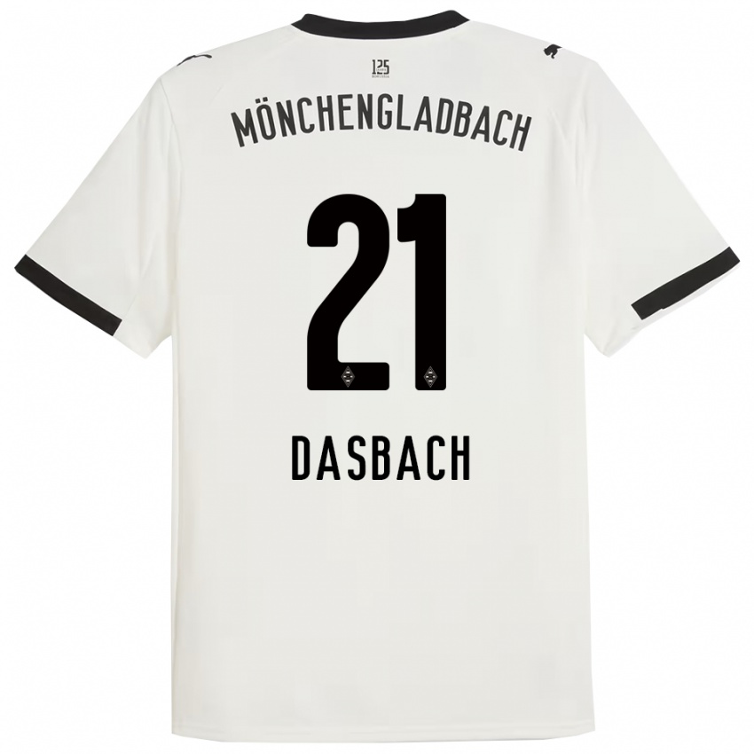 נשים יאניק דייוויד דסבאך #21 לבן שחור ג'רזי ביתית 2025/26 חולצה קצרה