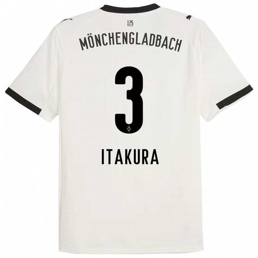 נשים קו איטקורה #3 לבן שחור ג'רזי ביתית 2025/26 חולצה קצרה