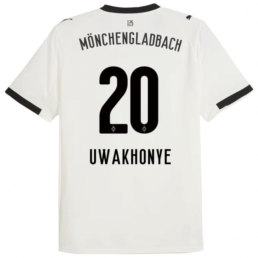 נשים יאשיהו אוואקוניה #20 לבן שחור ג'רזי ביתית 2025/26 חולצה קצרה