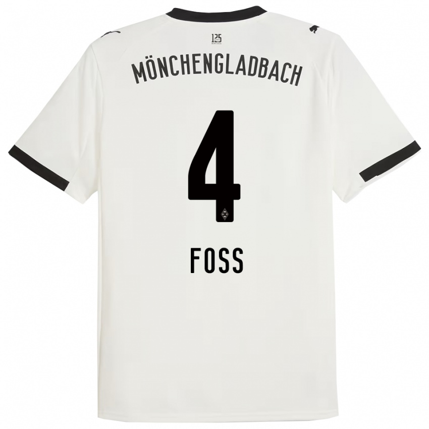 נשים ג׳ונת׳ן רולנד פוס #4 לבן שחור ג'רזי ביתית 2025/26 חולצה קצרה