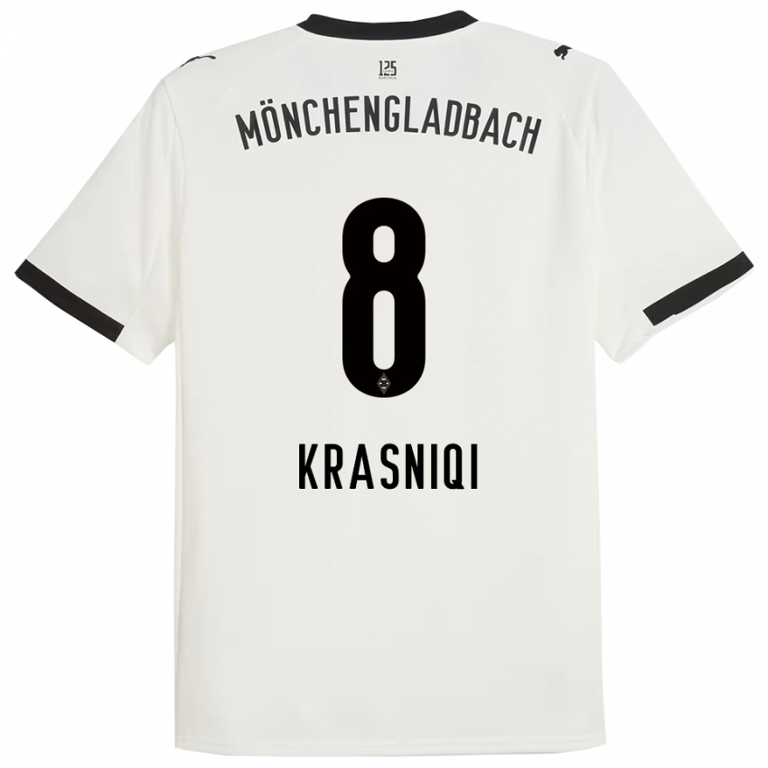 נשים אנגיל קרסניצ׳י #8 לבן שחור ג'רזי ביתית 2025/26 חולצה קצרה