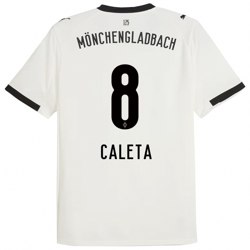 נשים Ivan Caleta #8 לבן שחור ג'רזי ביתית 2025/26 חולצה קצרה