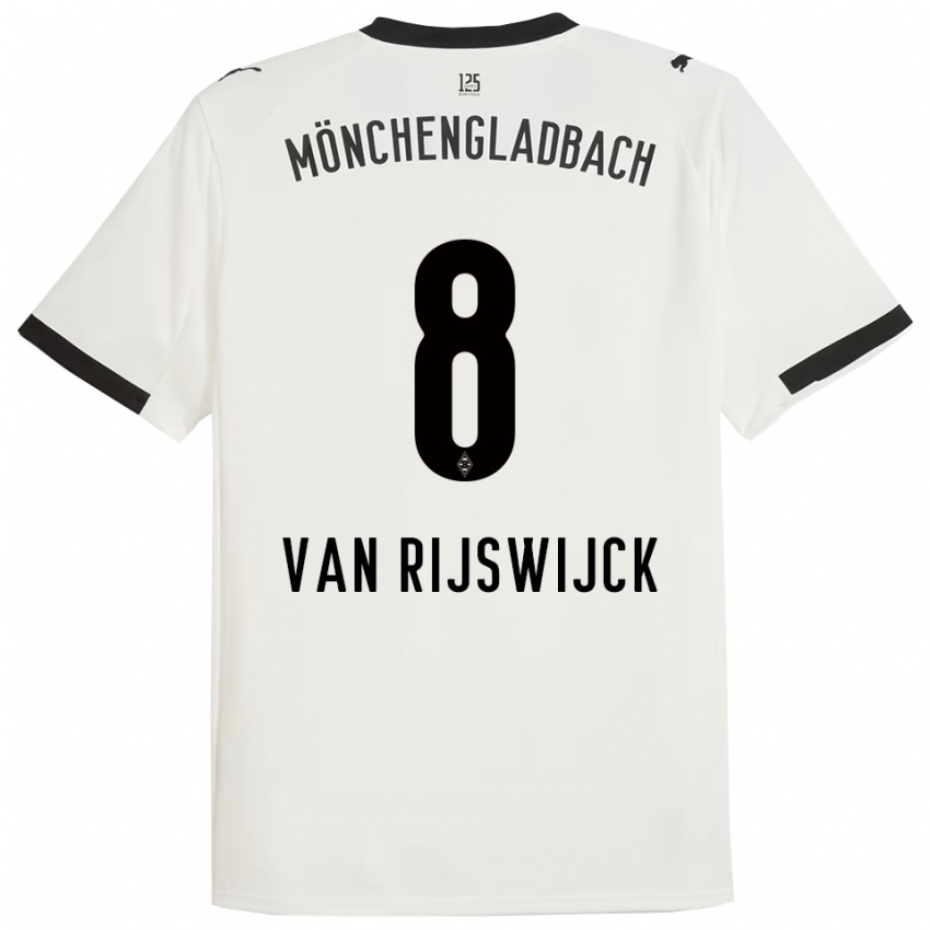 נשים Britt Van Rijswijck #8 לבן שחור ג'רזי ביתית 2025/26 חולצה קצרה