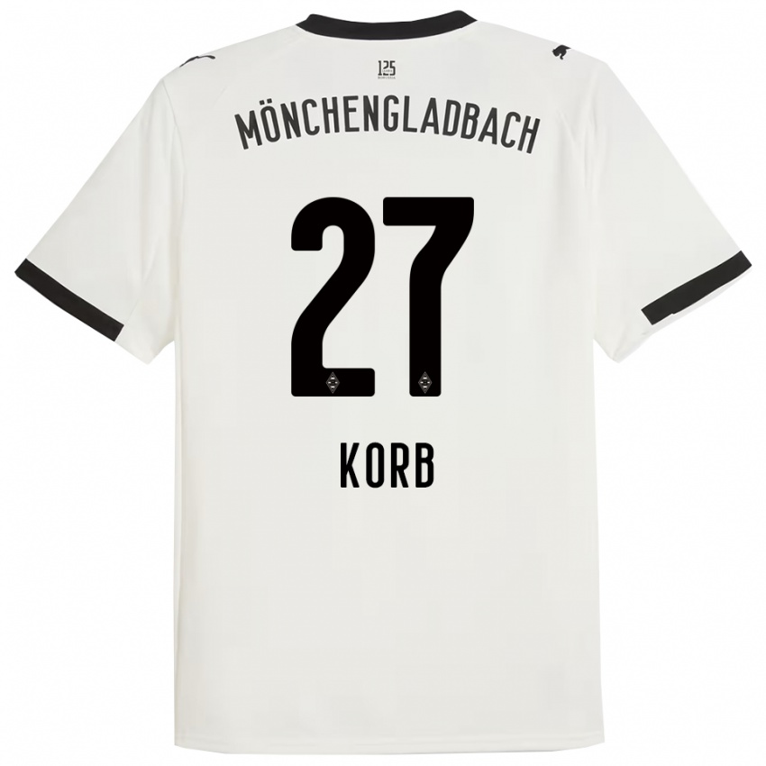 נשים יוליאן קורב #27 לבן שחור ג'רזי ביתית 2025/26 חולצה קצרה