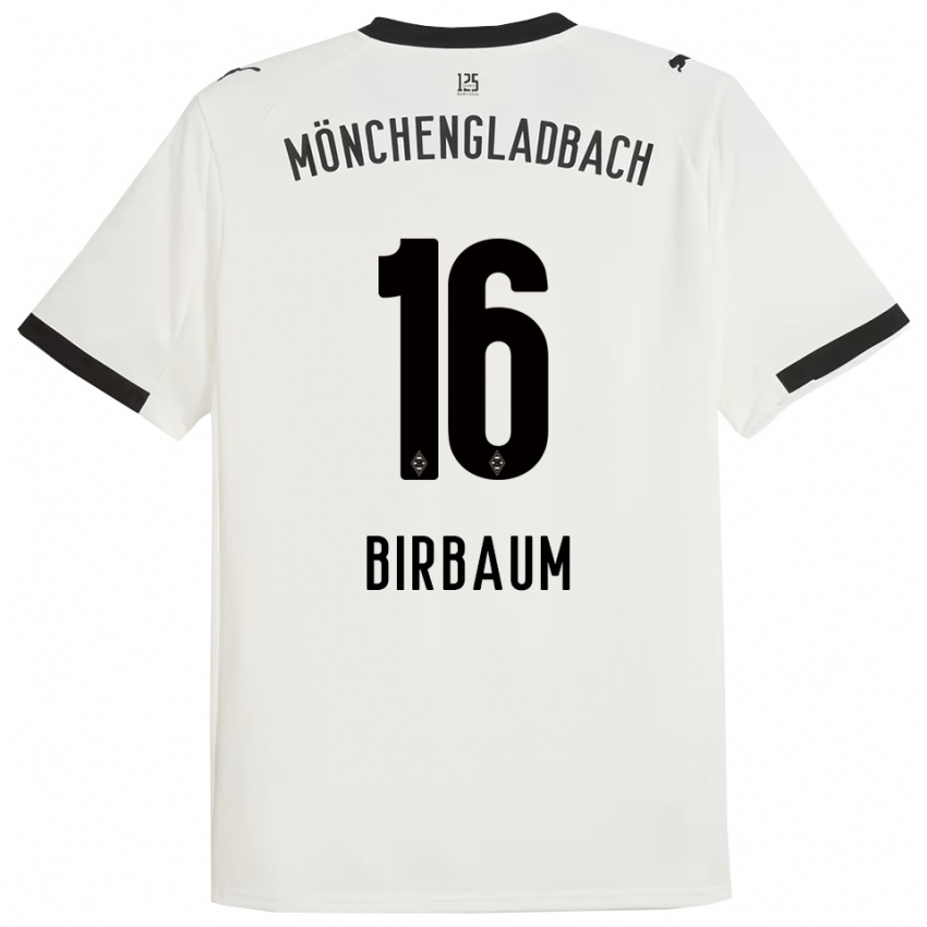 נשים אן בירבאום #16 לבן שחור ג'רזי ביתית 2025/26 חולצה קצרה