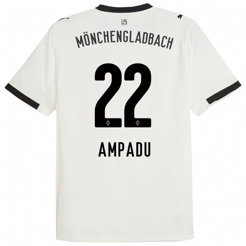 נשים Leon Ampadu #22 לבן שחור ג'רזי ביתית 2025/26 חולצה קצרה