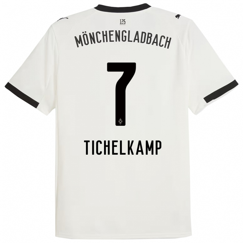 נשים אמילי טיכלקאמפ #7 לבן שחור ג'רזי ביתית 2025/26 חולצה קצרה