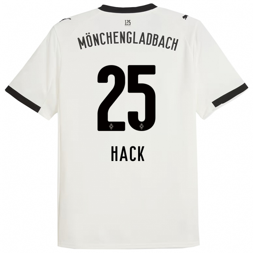 נשים רובין האק #25 לבן שחור ג'רזי ביתית 2025/26 חולצה קצרה