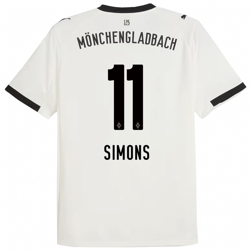 נשים קלי סימונס #11 לבן שחור ג'רזי ביתית 2025/26 חולצה קצרה