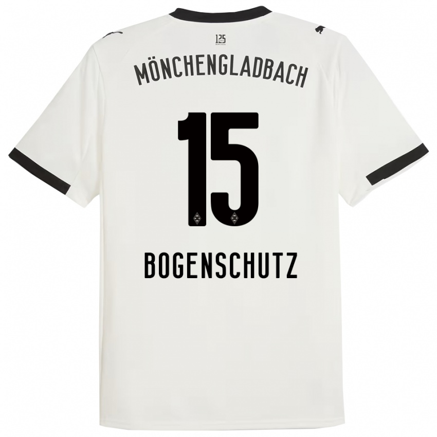 נשים קרסטין בוגנשוץ #15 לבן שחור ג'רזי ביתית 2025/26 חולצה קצרה