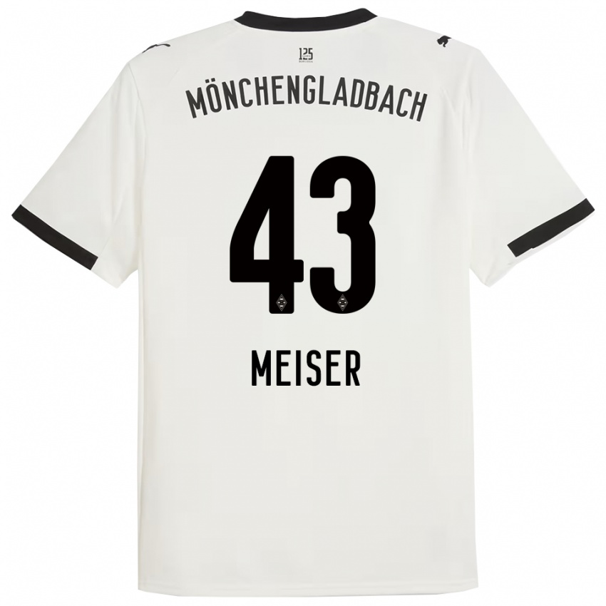 נשים טיילר לואי מייזר #43 לבן שחור ג'רזי ביתית 2025/26 חולצה קצרה