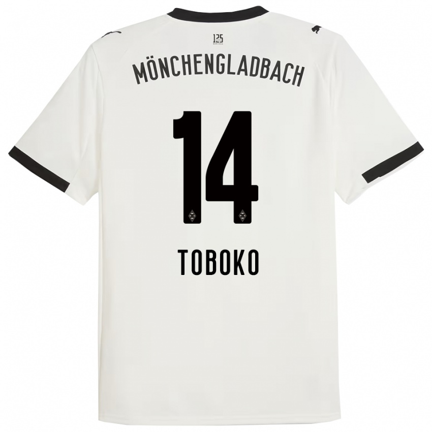 נשים Rubén Toboko #14 לבן שחור ג'רזי ביתית 2025/26 חולצה קצרה