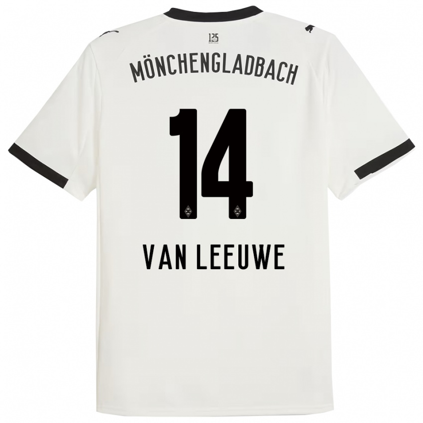 נשים קירה ואן לאווה #14 לבן שחור ג'רזי ביתית 2025/26 חולצה קצרה