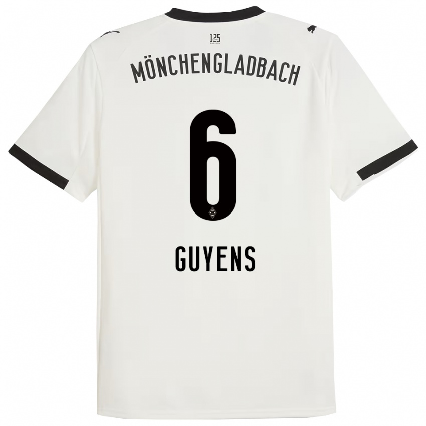 נשים Emily Guyens #6 לבן שחור ג'רזי ביתית 2025/26 חולצה קצרה נשים Emily Guyens #6 לבן שחור ג'רזי ביתית 2025/26 חולצה קצרה