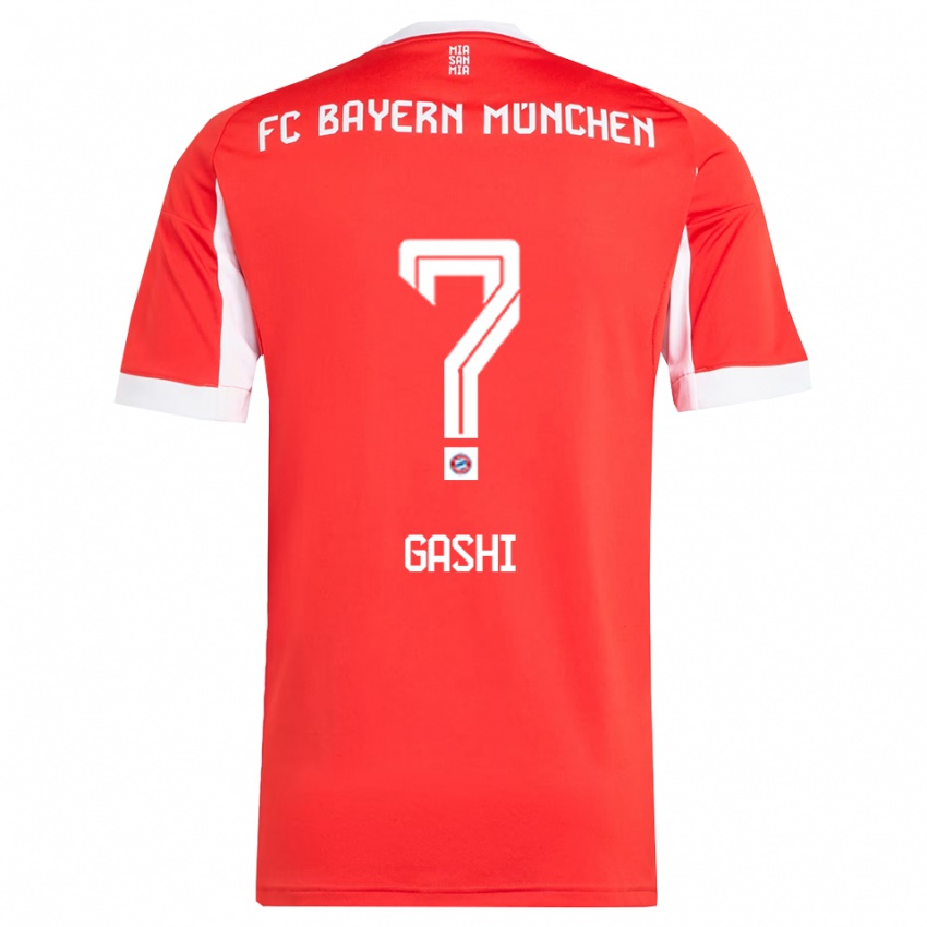 נשים Afrim Gashi #0 אדום לבן ג'רזי ביתית 2025/26 חולצה קצרה