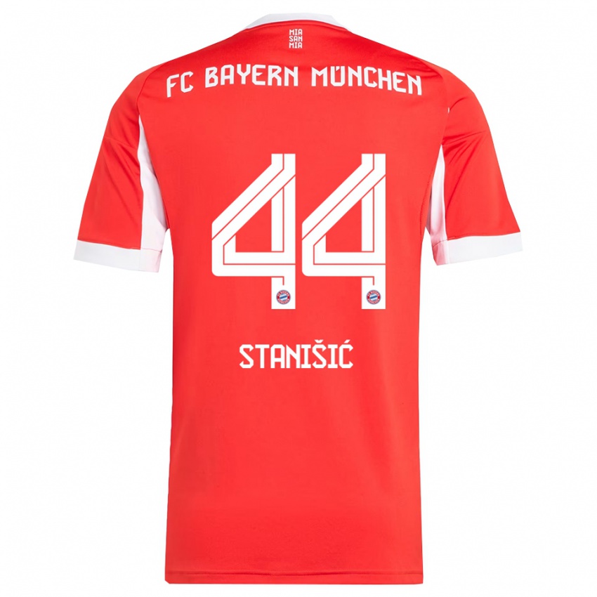 נשים יוסיפ סטנישיץ' #44 אדום לבן ג'רזי ביתית 2025/26 חולצה קצרה