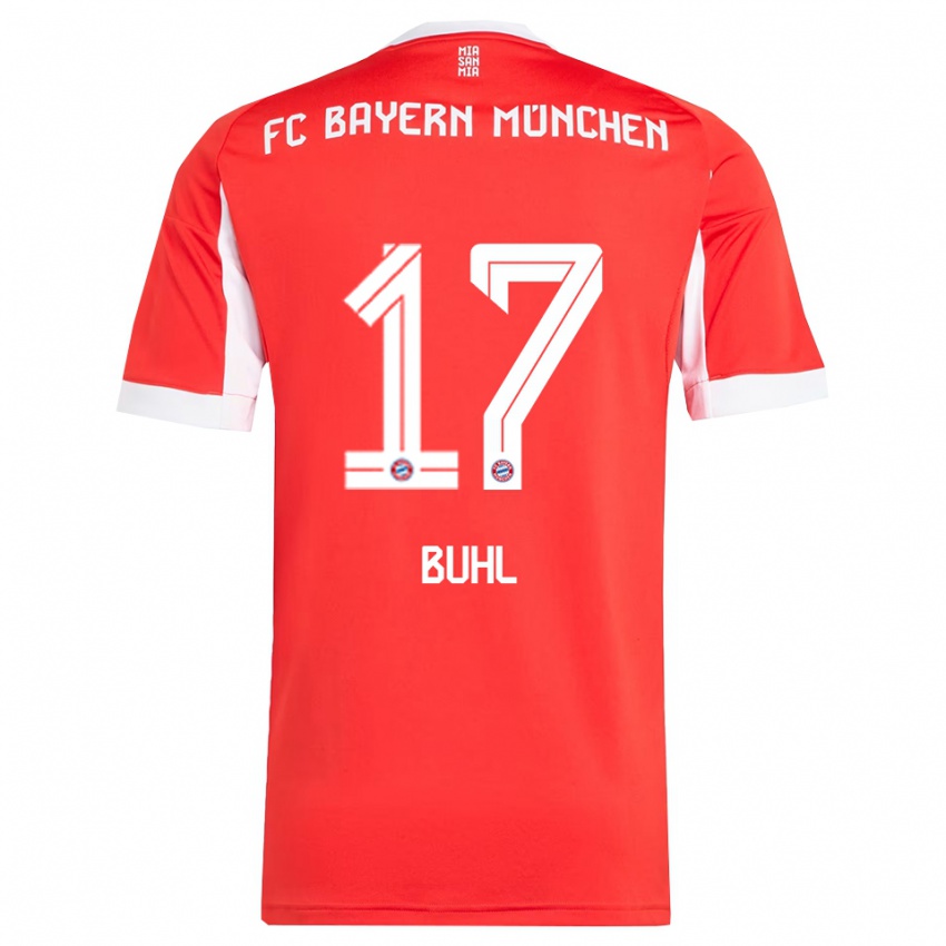 נשים קלרה בוהל #17 אדום לבן ג'רזי ביתית 2025/26 חולצה קצרה