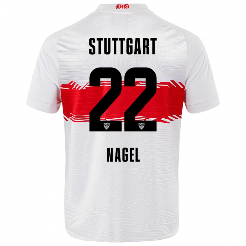 נשים Lucas Nagel #22 לבן אדום ג'רזי ביתית 2025/26 חולצה קצרה