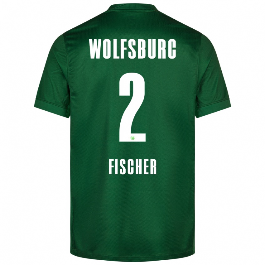 נשים קיליאן פישר #2 ירוק לבן ג'רזי ביתית 2025/26 חולצה קצרה