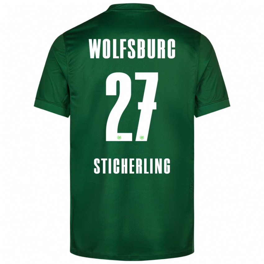 נשים Carl-Anton Sticherling #27 ירוק לבן ג'רזי ביתית 2025/26 חולצה קצרה