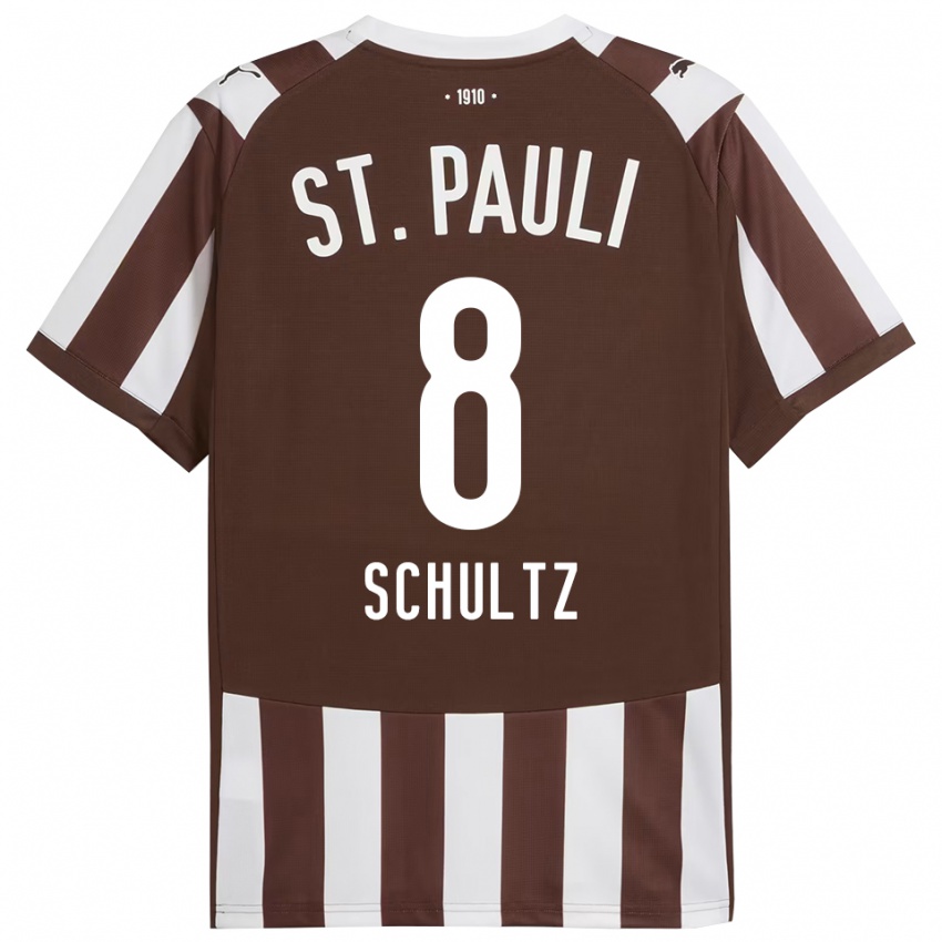 נשים Paul Schultz #8 קפה לבן ג'רזי ביתית 2025/26 חולצה קצרה