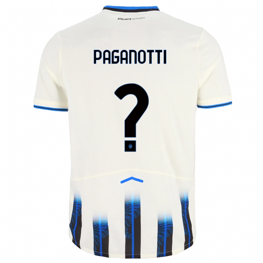 נשים Emanuele Paganotti #0 לבן כחול הרחק ג'רזי 2025/26 חולצה קצרה