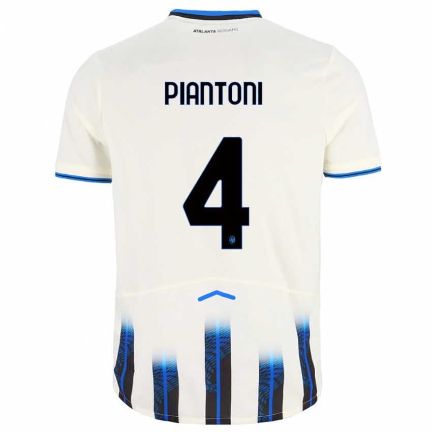 נשים Andrea Piantoni #4 לבן כחול הרחק ג'רזי 2025/26 חולצה קצרה