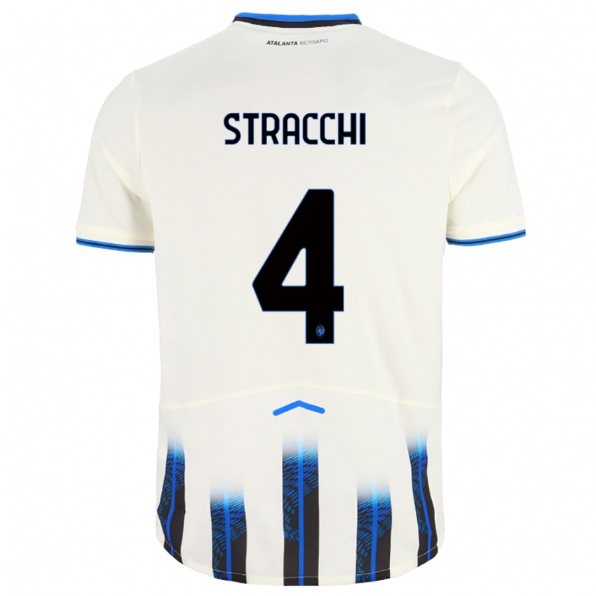 נשים דניאלה סטרצ'י #4 לבן כחול הרחק ג'רזי 2025/26 חולצה קצרה