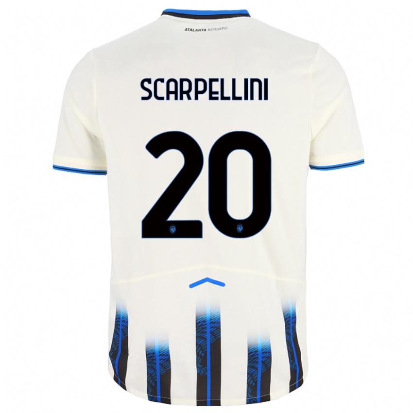 נשים אנדריאה סקרפליני #20 לבן כחול הרחק ג'רזי 2025/26 חולצה קצרה