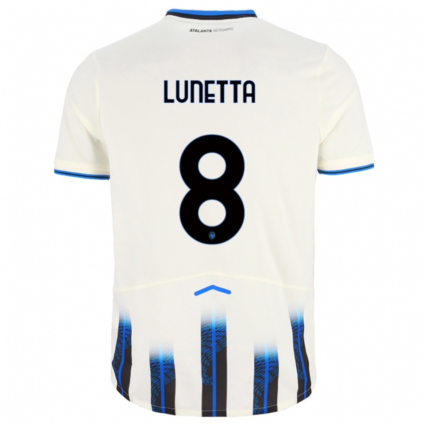 נשים גבריאל לונטה #8 לבן כחול הרחק ג'רזי 2025/26 חולצה קצרה