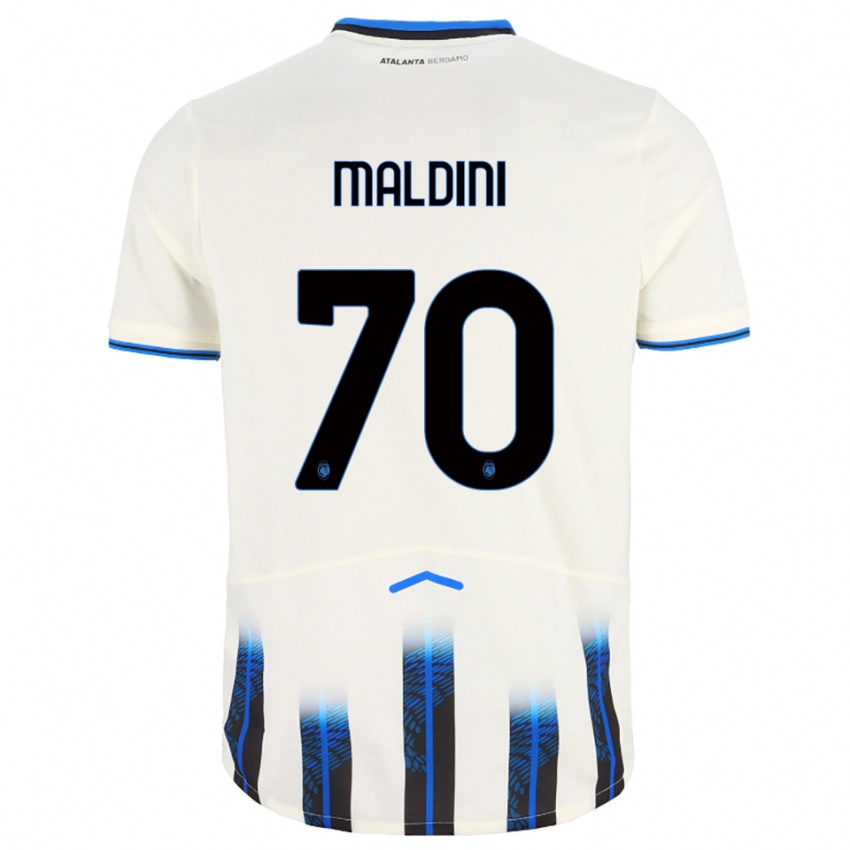 נשים דניאל מלדיני #70 לבן כחול הרחק ג'רזי 2025/26 חולצה קצרה