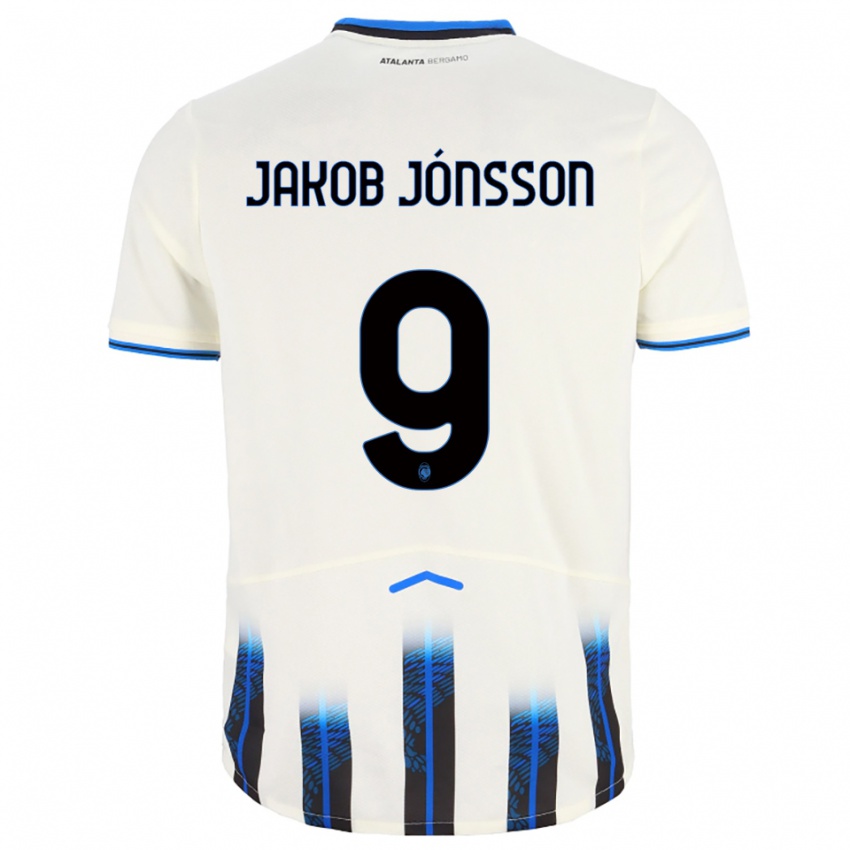 נשים בירקיר ג׳אקוב יונסון #9 לבן כחול הרחק ג'רזי 2025/26 חולצה קצרה