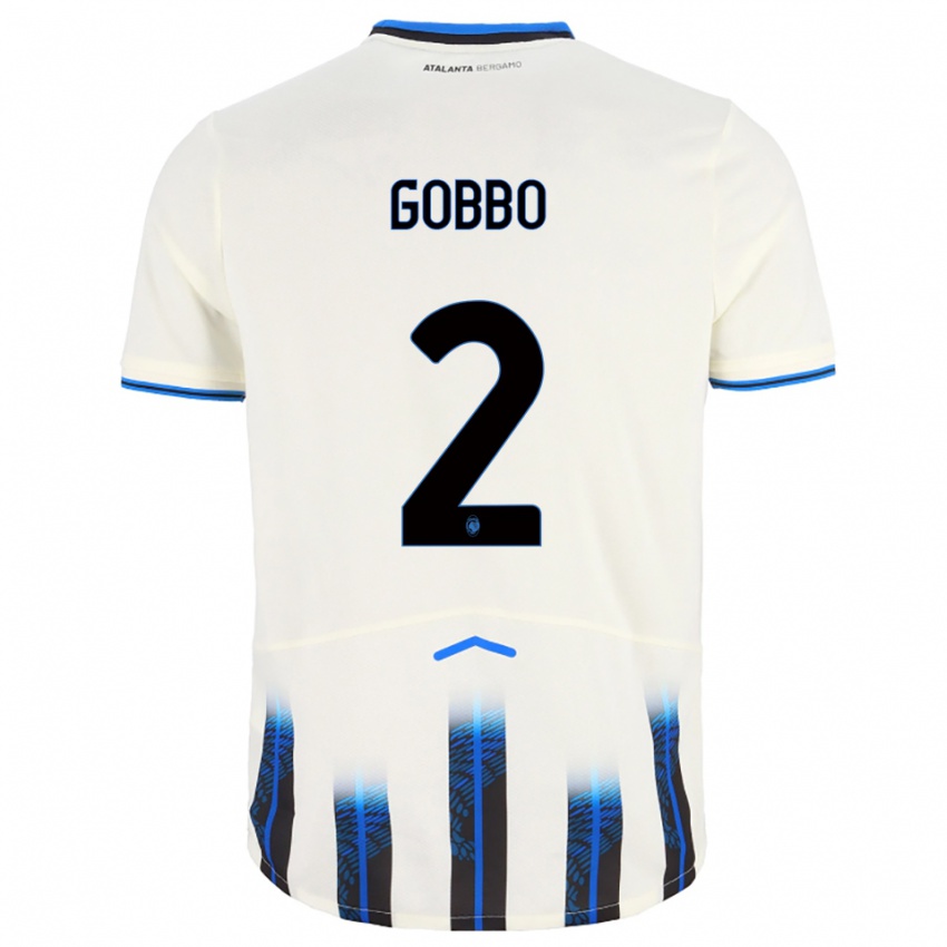 נשים Luca Gobbo #2 לבן כחול הרחק ג'רזי 2025/26 חולצה קצרה