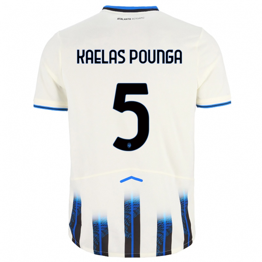 נשים Digne Kaelas Pounga #5 לבן כחול הרחק ג'רזי 2025/26 חולצה קצרה