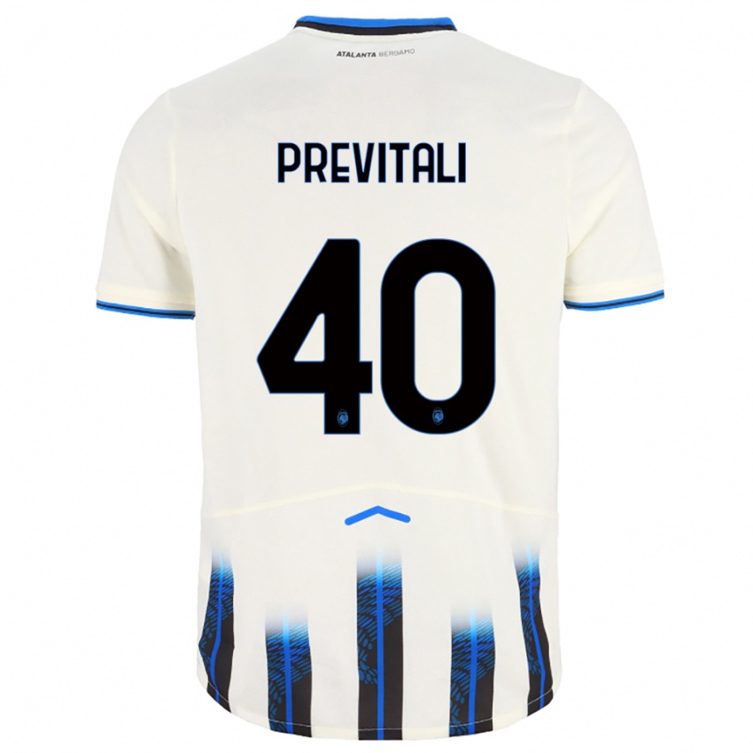 נשים Cristian Previtali #40 לבן כחול הרחק ג'רזי 2025/26 חולצה קצרה