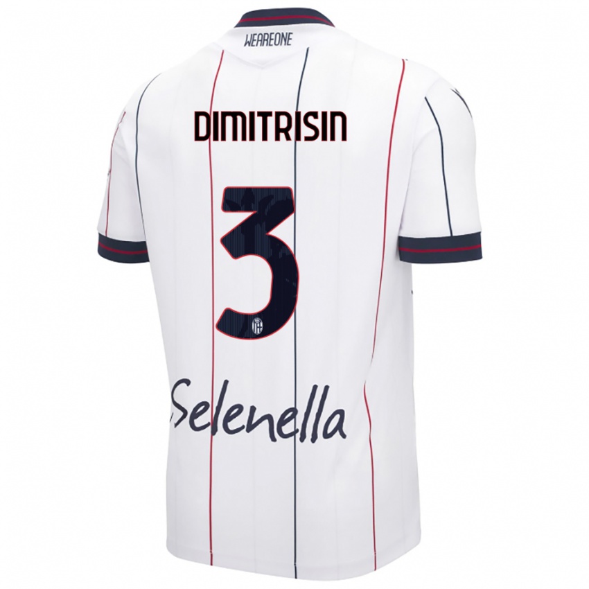 נשים Danila Dimitrișin #3 לבן כחול מלכותי הרחק ג'רזי 2025/26 חולצה קצרה