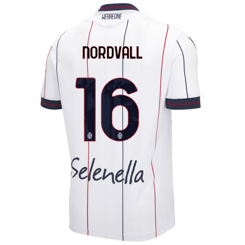 נשים Ossian Nordvall #16 לבן כחול מלכותי הרחק ג'רזי 2025/26 חולצה קצרה