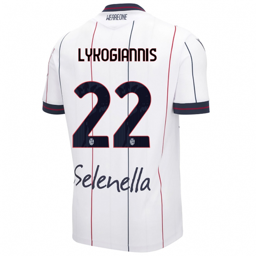 נשים חאראלמבוס ליקוגיאניס #22 לבן כחול מלכותי הרחק ג'רזי 2025/26 חולצה קצרה