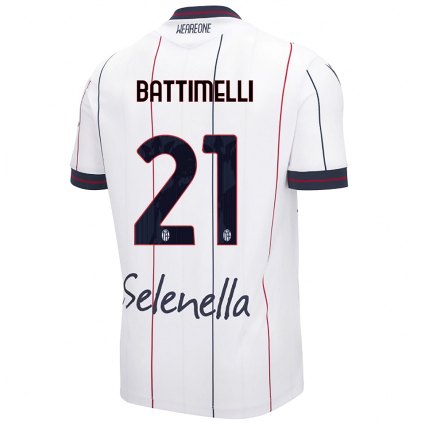 נשים ג׳וספה בטימלי #21 לבן כחול מלכותי הרחק ג'רזי 2025/26 חולצה קצרה